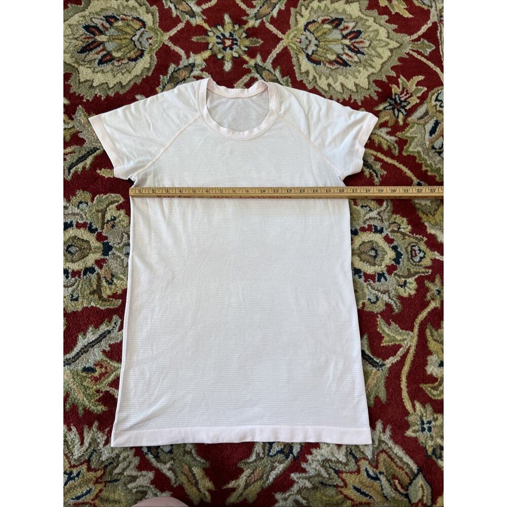 Lululemon Swiftly Tech/ Cotton Tee Shirt Lot Of 2 Women’s Size 8 Bundle Pink Top - Picture 7 of 13